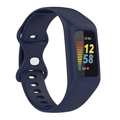 Silikon Sportarmband kompatibel mit Fitbit Charge 5 Band mit Hülle für weiches Silikonarmband mit bruchsicherem Schutz für Charge 5/Charge 4/Charge 3/ Charge 6 Advanced Fitness Tracker von 通用