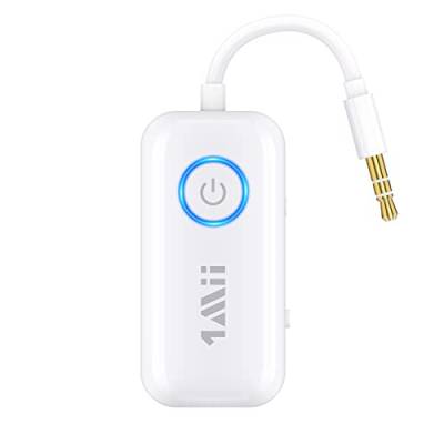 1Mii Bluetooth Adapter Transmitter, Bluetooth 5.3 Sender Empfänger Klinke 3,5 AUX für TV Kopfhörer, aptX Low Latency& HD, HiFi Audio Receiver für Stereoanlage, Auto, Airplane- B06T2 von 1Mii