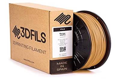 3DFILS - PLA Filament für 3D-Druck esFil PLA INGEO 3D850: 1,75 mm, 1 kg, Braun Beige von 3DFILS