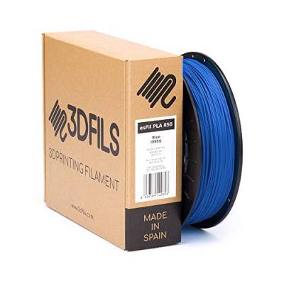 3DFILS - PLA Filament für 3D-Druck esFil PLA INGEO 3D850: 1,75 mm, 1 kg, Electric Blue von 3DFILS
