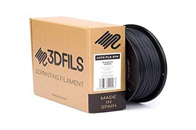 3DFILS - PLA Filament für 3D-Druck esFil PLA INGEO 3D850: 1,75 mm, 1 kg, Graphit von 3DFILS