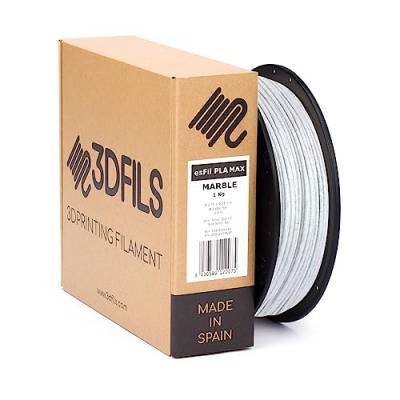 3DFILS - PLA Filament für 3D-Druck esFil PLA MAX: 1,75 mm, 1 kg, Marmor von 3DFILS