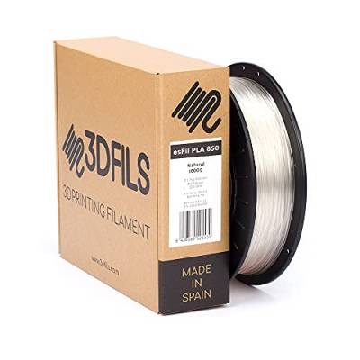 3DFILS - PLA Filament für 3D-Drucken ESFil PLA MAX: 1,75 mm, 1 kg, natürlich von 3DFILS