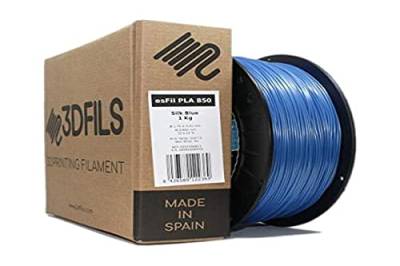 3DFILS - PLA Seide Filament für 3D-Druck (1 kg, Seidenblau) von 3DFILS