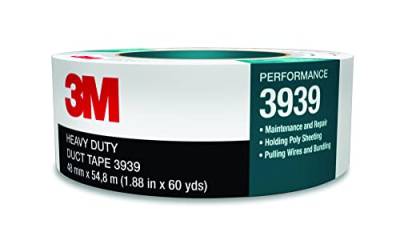 3M Gewebeklebeband, 3939, 48 mm x 55 m, Silber von 3M