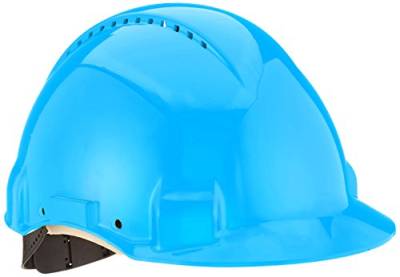 3M Schutzhelm, Uvicator, Pinlock-Verschluss, belüftet, Lederschweißband, Blau, G3000DUV-BB von 3M