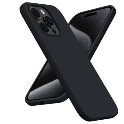 ACRONIX Hülle Kompatibel mit iPhone 15 Pro Max(6,7"),Case mit innem Soft Microfaser Tuch Futter,Ultra Dünn Stoßfester Kratzfestem Handyhülle [Kompletter Schutz]-Schwarz von ACRONIX