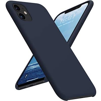 ACRONIX Hülle Liquid Silicone,compatibl with iPhone 11 (6.1 inches) Silikon Handyhülle,Ultra dünn Weichem Microfiber-Innenfutter Stoßfeste für iPhone 11(6,1") Silicone Case-Nachtblau von ACRONIX