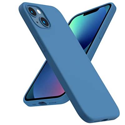 ACRONIX Hülle Silikon iPhone 13,Kompatibel mit iPhone 13(6,1"),handyhülle Liquid Silikon Soft Ultimative Touch,3-Layer Struktur Rundumschutz Slim Case Cover für iPhone 13 6,1 Zoll-Blau von ACRONIX