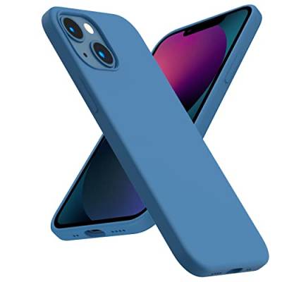 ACRONIX Hülle für iPhone 13 Mini(5,4"), Liquid Silicone Case Kompatibel mit iPhone 13 Mini,Soft Ultimative Touch,Mikrofaserfutter, 3-Layer Struktur Schutzhülle Rundumschutz-Blau von ACRONIX