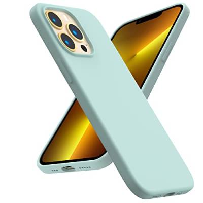 ACRONIX Hülle für iPhone 13 Pro (6,1"), Liquid Silicone Case Kompatibel mit iPhone 13 Pro,Soft Ultimative Touch,Mikrofaserfutter, 3-Layer Struktur Schutzhülle Rundumschutz-MinzGrün von ACRONIX