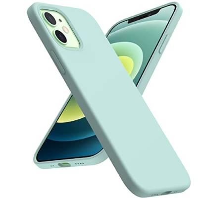 ACRONIX Liquid Silicone Case Kompatibel mit iPhone 12 Mini Hülle (5,4"), Hochwertiges Silikon, Ultimative Touch,Rundumschutz Handyhülle,3-Layer Struktur Schutzhülle-MinzGrün von ACRONIX