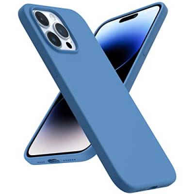 ACRONIX Liquid Silicone Case Kompatibel mit iPhone 14 Pro Max Hülle (6.7"), Ganzkörperschutz Silikon Hülle,Ultra Dünn Stoßfester kratzfestes weiches Mikrofaserfutter Handyhülle-Blau von ACRONIX