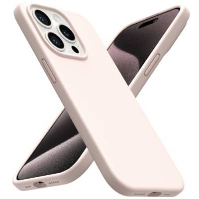 ACRONIX Liquid Silicone Hülle Kompatibel mit iPhone 15 Pro(6,1"),Liquid Silicone Case mit innem Soft Microfaser Tuch Futter,Ultra Dünn Stoßfester Kratzfestem Handyhülle [Kompletter Schutz]-Rosa von ACRONIX