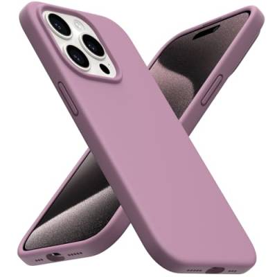 ACRONIX Silicone Hülle Kompatibel mit iPhone 15 Pro(6,1"),Liquid Silicone Case mit innem Soft Microfaser Tuch Futter,Ultra Dünn Stoßfester Kratzfestem Handyhülle [Kompletter Schutz]-Flieder Lila von ACRONIX