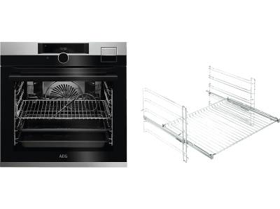 AEG BCO99821V2, Backofen (Einbaugerät, 70 l, 595 mm breit), Serie 9000 mit SteamPro Wifi-Multi-Dampfgarer (mit Sous-vide-Garen), Dampfgarfunktion von AEG