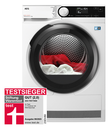 AEG Series 8000 TR8T70680 Wäschetrockner Freistehend Frontlader 8 kg A+++ W von AEG