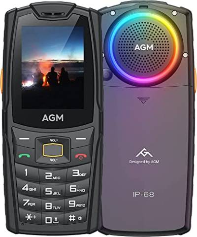AGM M6 Seniorenhandy Ohne Vertrag, Tastenhandy Dual SIM 4G 2,4" Bildschirm mit großer Schrift, 109 dB Lautsprecher, Kurzwahl, Outdoor Handy, Einfach zu Bedienen, 19 Sprachen, 2500 mAh, Mobiltelefon von AGM