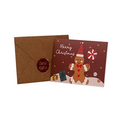 6 x Weihnachtskarten mit Umschlägen, Postkarten, Einladungen, Wintergrußkarte, Partygeschenk, Frohe Weihnachten, mit Umschlägen von AGONEIR