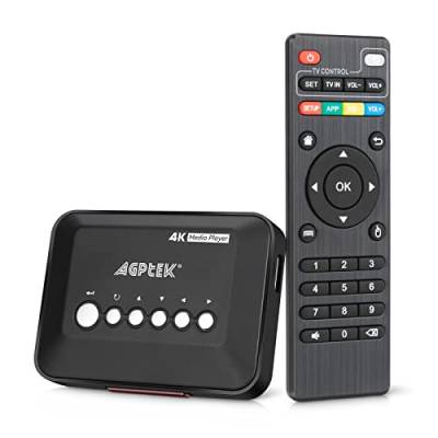 AGPTEK 1080P Full HD Digital Multi TV Mediaplayer Medienspieler Medienspieler mit Fernbedienung für 1080P HD USB SD MMC RMVB MP3 Avi MPEG Divx MKV von AGPTEK