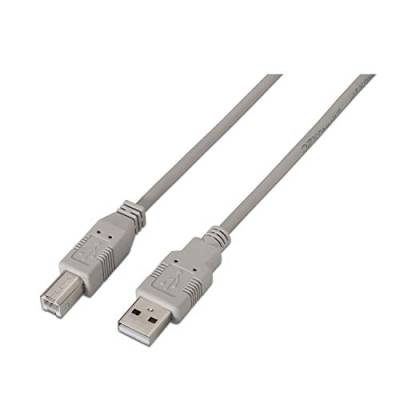 AISENS A101 – 0002 – 1,8 m USB 2.0 Druckerkabel, Beige von AISENS