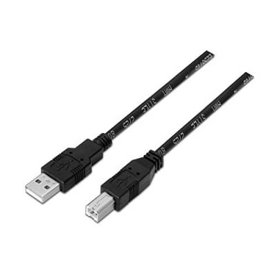 AISENS A101-0005 USB 2.0 Druckerkabel, 1 m, Schwarz von AISENS