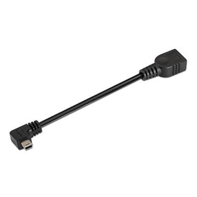 AISENS A101 – 0034 – Kabel USB 2.0 OTG Winkel 15 cm für Telefon Handy und Tablet, Schwarz von AISENS