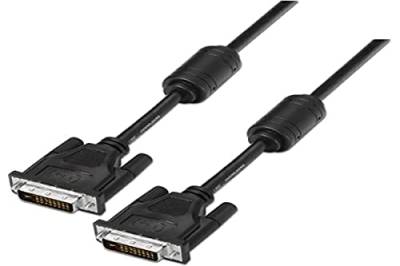 AISENS A117-0089 DVI 24+1 Kabel mit Ferrit, 1,8 m, unterstützt Auflösungen von 2560 x 1600, Schwarz von AISENS