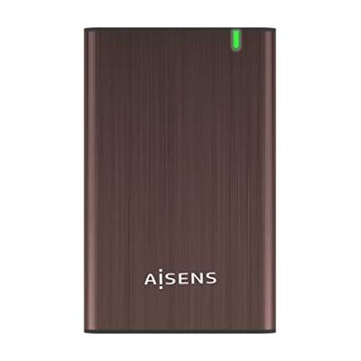 AISENS - ASE-2525BWN - Externes Festplattengehäuse für 2,5 Zoll SATA A USB 2.0/USB 3.0/USB 3.1 GEN1, Braun von AISENS