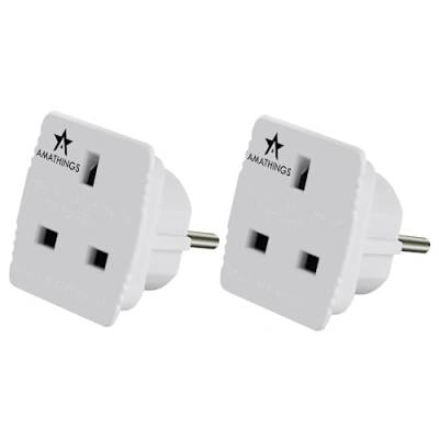 AMATHINGS 2er-Pack Steckdosenadapter (weiß) England/Deutschland – Reiseadapter UK Typ G auf Typ F – Steckdosenadapter England ideal für Reisen – kompatibel mit Smartphone Laptop & Kamera von AMATHINGS