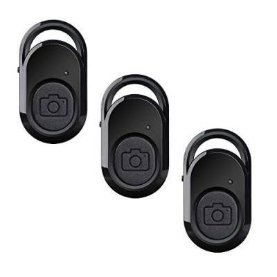 AMATHINGS Bluetooth Fernbedienung Selbstauslöser Handy für Smartphones und Tablets – Selfieauslöser Bluetooth Remote Shutter kompatibel mit IOS und Android (3 Stück) von AMATHINGS