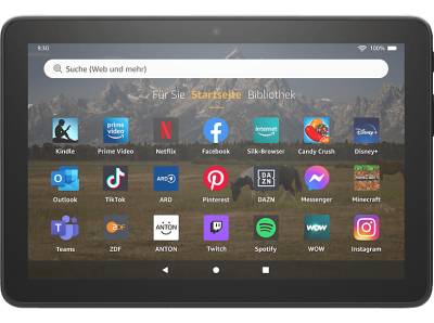 AMAZON Fire HD 8 (2022), Tablet, 32 GB, Zoll, Schwarz von AMAZON