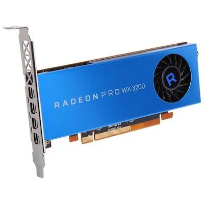 AMD Radeon Pro WX3200 4GB GDDR5 PCIe Workstation Grafikkarte 4x Mini DP von AMD