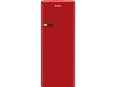 AMICA KSR 364 150 R Retro Edition Kühlschrank (E, 1440 mm hoch, Chili Red) von AMICA