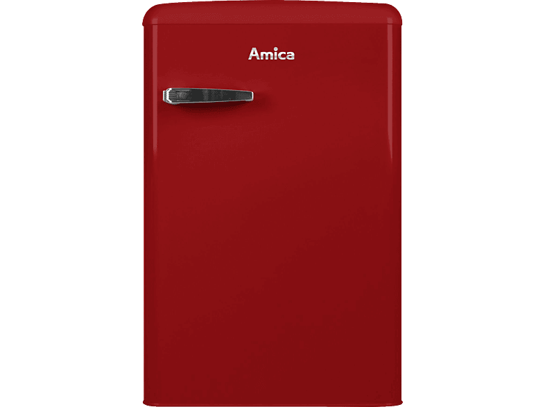 AMICA VKS 15620-1 R Retro Edition Kühlschrank (E, 875 mm hoch, Rot) von AMICA