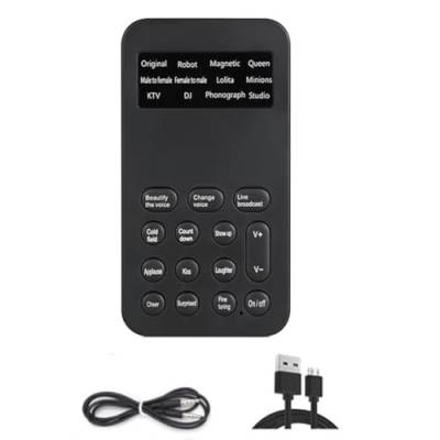 AMIUHOUN S9 Sprachwechsler 12 Sprachwechsel-Modulator mit einstellbaren Sprachfunktionen, Telefon, Computer, Soundkarte, Mikrofon, Werkzeug, langlebig von AMIUHOUN