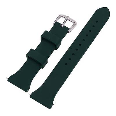 AMONIDA Silikon-Uhrenarmband, Ersatz-Sportuhrenarmband, Einfache Installation, Schnellverschluss, Modisch für Fitness, für 20 Mm Breite Bandanstöße (Schwarzgrün) von AMONIDA