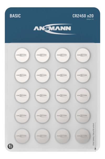 ANSMANN AG Basic 20x CR2450 / CR-2450 / DL2450 / ECR2450 Knopfzelle von ANSMANN AG