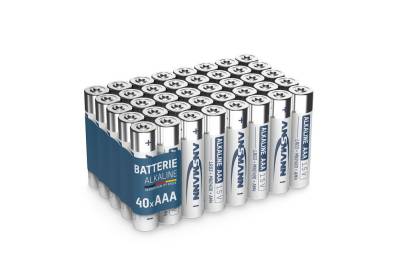 ANSMANN AG Batterien AAA Alkaline Größe LR03 - (40 Stück) Design kann abweichen Batterie von ANSMANN AG