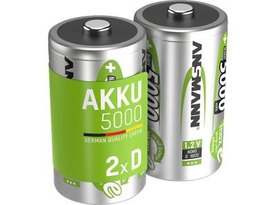 ANSMANN 5030922 D Akku, Ni-MH, 1.2 Volt, 5000 mAh 2 Stück von ANSMANN