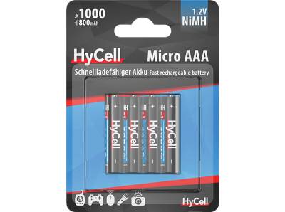 ANSMANN HyCell X4Energy AAA Micro Akku, Ni-MH, 1.2 Volt, 1000 mAh 4 Stück von ANSMANN