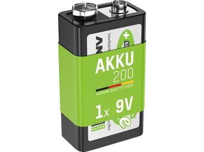 ANSMANN maxE 6F22 E-Block (9V) Akku, NiMH, 8.4 Volt, 200 mAh 1 Stück von ANSMANN