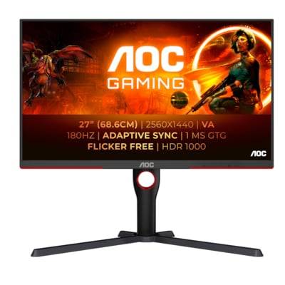 AOC Q27G3XMN 68,6cm (27") QHD VA Gaming Monitor 16:9 HDMI/DP 180Hz 0,5ms Sync von AOC