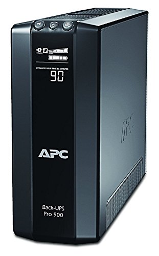APC by Schneider Electric Back UPS PRO USV 900VA Leistung - BR900G-GR - inkl. 150.000 Euro Geräteschutzversicherung (5-Schuko Ausgänge, Stromsparfunktion, Multifunktionsdisplay) von APC