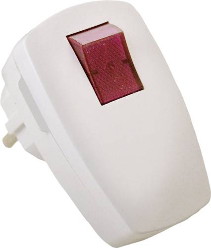 AS Schwabe 45034 Schutzkontaktstecker Kunststoff mit Schalter 230V Weiß IP20 von AS Schwabe