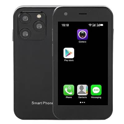3G Smartphone für Android 8.1, 3 Zoll WLAN Kindertelefon, Kleines Handy, RAM 2 GB ROM 16 GB, Dual SIM, 2 MP Rückfahrkamera, Süßes Smartphone (Schwarz) von ASHATA