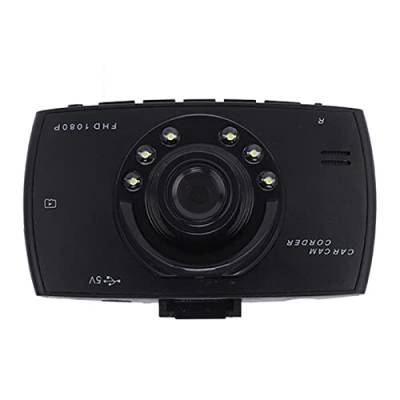ASHATA Auto-Dashcam, Weitwinkel der Frontkamera, Full HD 1080P 170-Grad-Weitwinkelkamera, Schwerkraftsensor, Automatischer Loop-Video-Fahrzeugrecorder von ASHATA