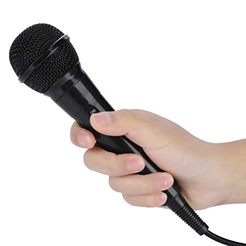 ASHATA Handmikrofon, Tragbares Handmikrofon mit Beweglicher Spule, Verkabeltes Dynamisches Mikrofon Für Karaoke, Klare Stimme, Robust und Zuverlässig (Schwarz) von ASHATA