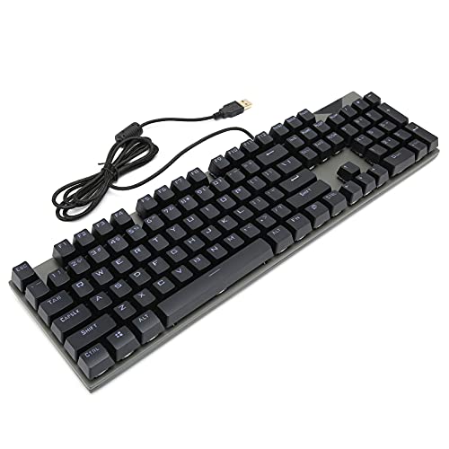 ASHATA Kabelgebundene Gaming-Tastatur,Gaming-Tastatur mit RGB-Hintergrundbeleuchtung,Tragbare USB-Tastatur mit 104 Tasten,Computermechanische Gaming-Tastatur,für -PC-Spieler von ASHATA