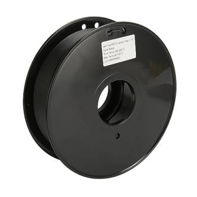 ASHATA Kohlefaser-PETG-Filament 1,75 Mm, Kohlefaser-Filament mit Spulen, Schwarzes PETG CF 3D-Druckfilament, Leicht, Hochfest, für FDM 3D-Drucker von ASHATA